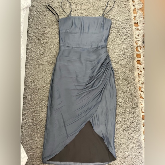 REVOLVE/Lovers and Friends, slate blue spaghetti strap midi, S - Picture 3 of 3